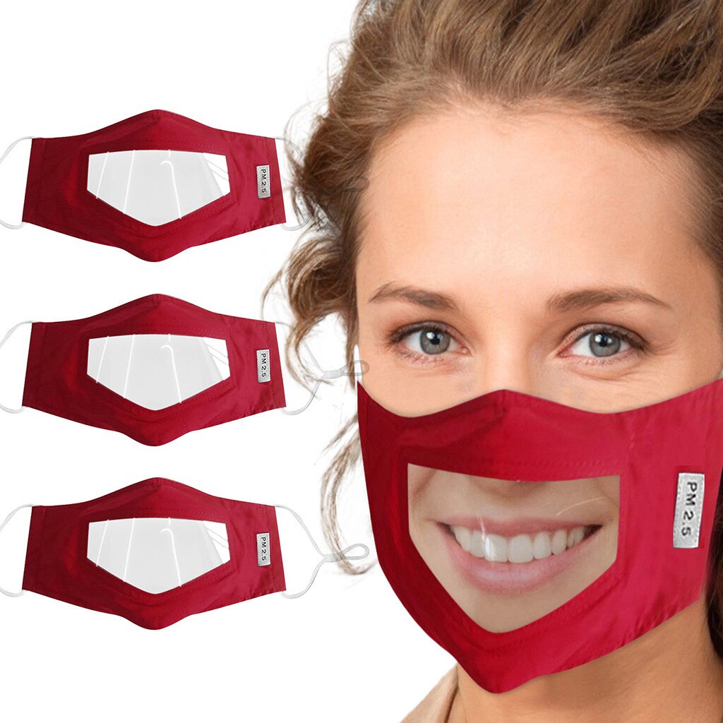Makss Bambini Bambino Aldult Viso Maks Con Finestra Trasparente Visibile Espressione Per Non Udenti E Problemi Di Udito Mascarillas Masque: N