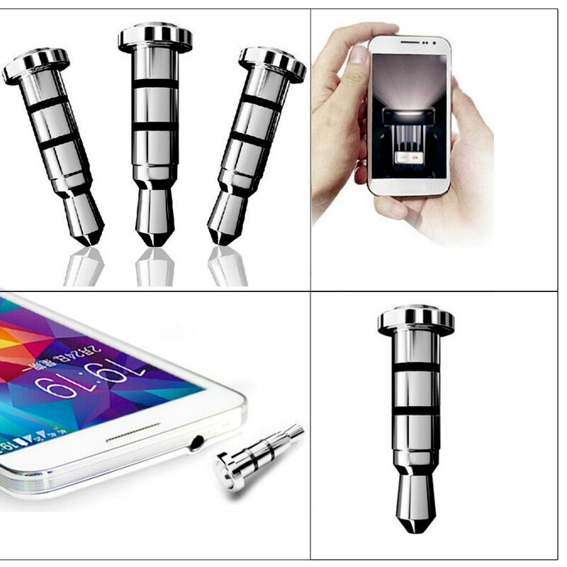 2PCS Dustproof Plug Klick Quick Button For Android Smart Cell Phone 3.5mm Jack