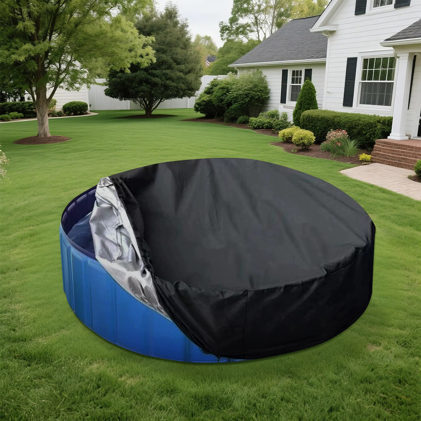 6ft Round Swimming Pool Covers For Above Ground Pools Tub Cover Solar Covers Heavy Duty Tear Resistant Pool Cover