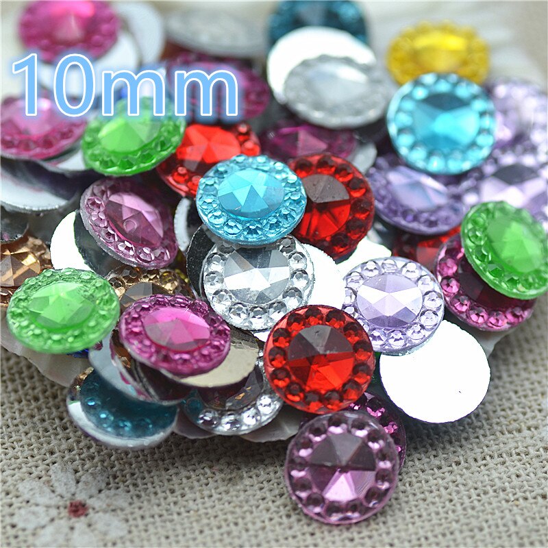 PH PandaHall 100pcs 5 Vormen Acryl Naaien op Strass, Half