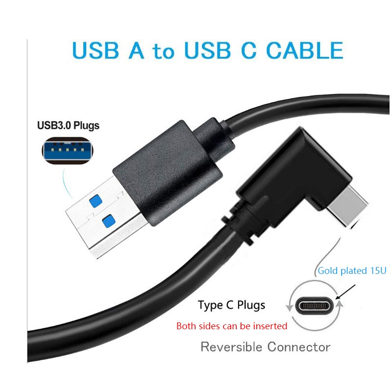 Oculus Quest2 Link 5M VR Oculus rift cable USB C 3.0 to USB 3.1 Data Charge 90 degree angle for Oculus link USB-IF