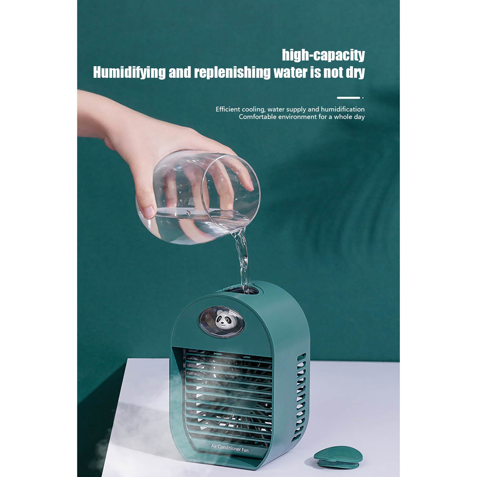 Mini Air Cooler Desktop Small Air Conditioner Home Dormitory Outdoor Fan Movable Air Cooler Desktop Office Air Conditioning Fan