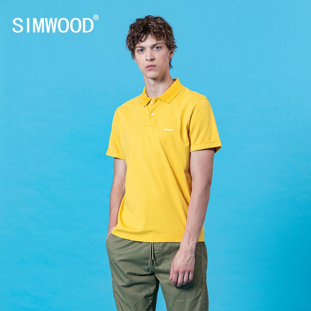 SIMWOOD 2022 summer vintage garment dyed plain cloth fabric thin polo shirts 100% cotton breathable polo shirts