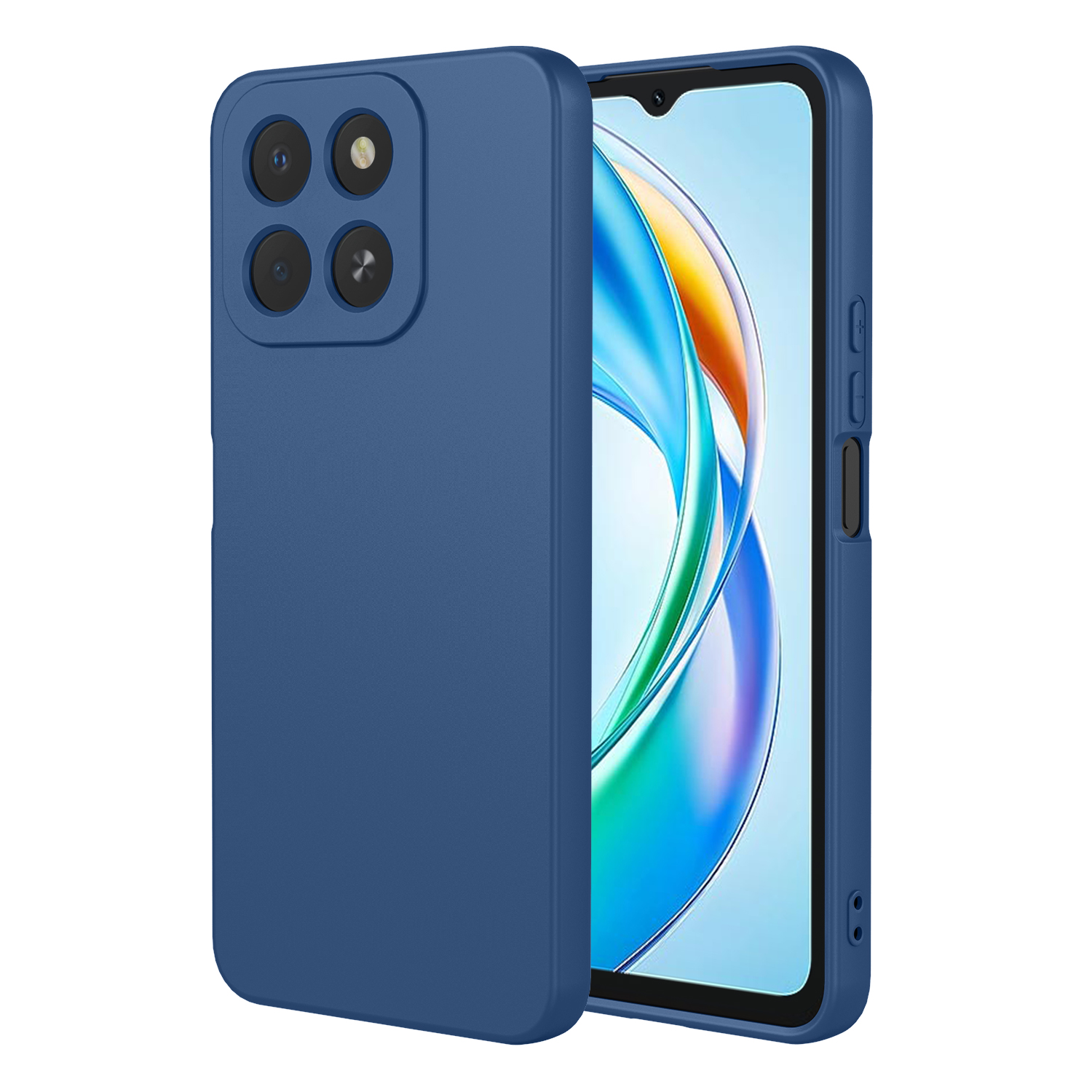 Coque souple en Silicone liquide TPU pour lame ZTE A35 A55, housse de protection pare-chocs Fundas Coque Capa: Bleu / Pour l&#39;iPhone 16 pro