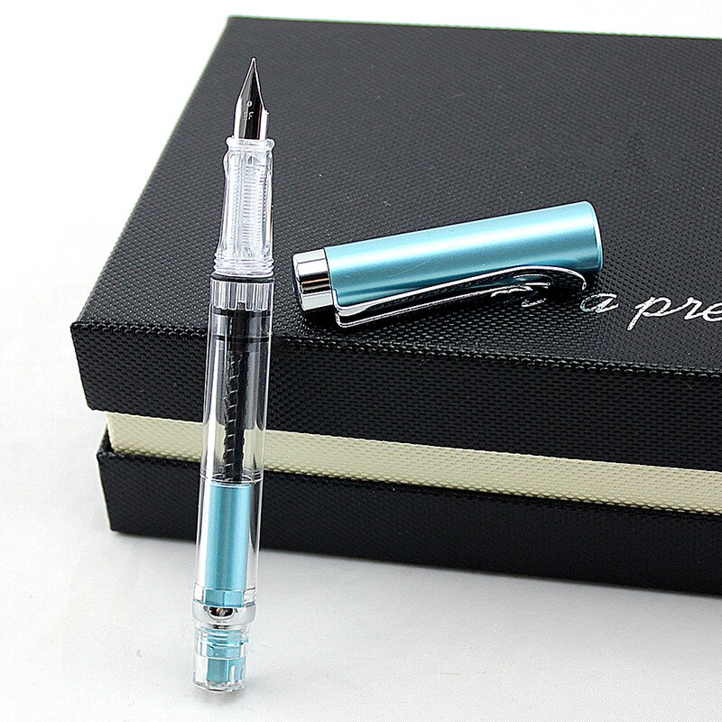 student Fountain Pen Transparent Piston Fountain Pen Demonstrator Fountain Pen: W / EF