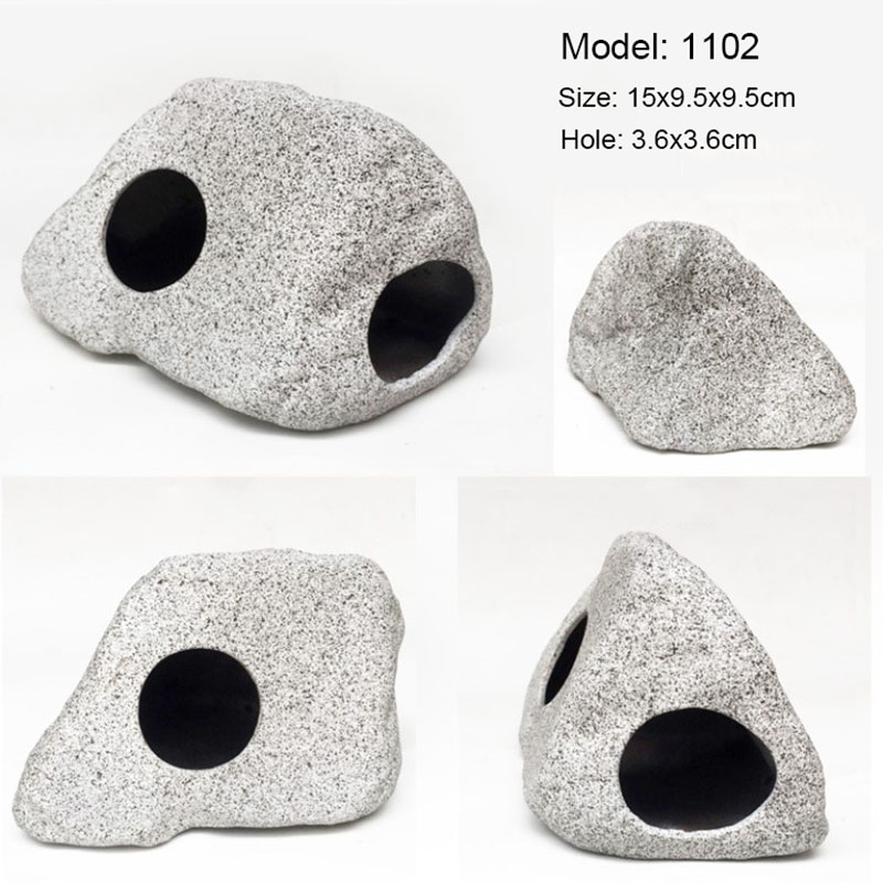 Keramische Aquarium Decor Cichlid Stone Rock Cave Stone Decoratie Aquarium Fokken Behuizing Onderdak Ornament Voor Vis Garnalen: GRIJS