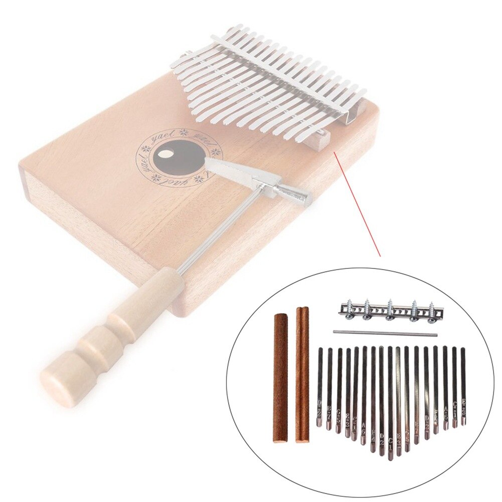 17-tone Kalimba Thumb Piano DIY Accessories [keys + Saddle + Tuning Hammer + Screws] Kalimba DIY