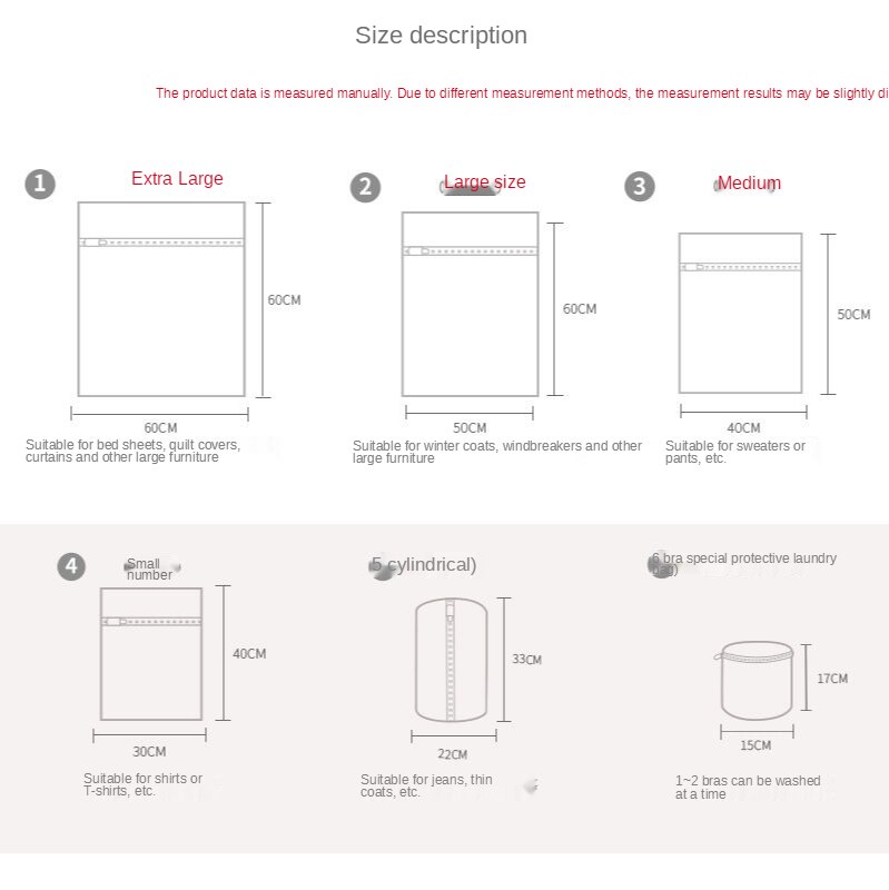 Washing Bag Machine Washing Special Net Bag Sweater Clothes Underwear Net Pocket Household Anti Deformation Laundry Bag