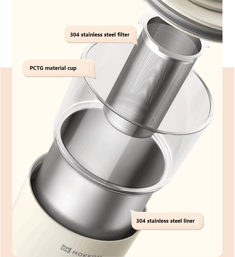 220V 350ML Milk Tea Maker Coffee Cooker Electric Kettle Tea Cooking Machine Automatic Health Preserving Pot Milk Froth Maker