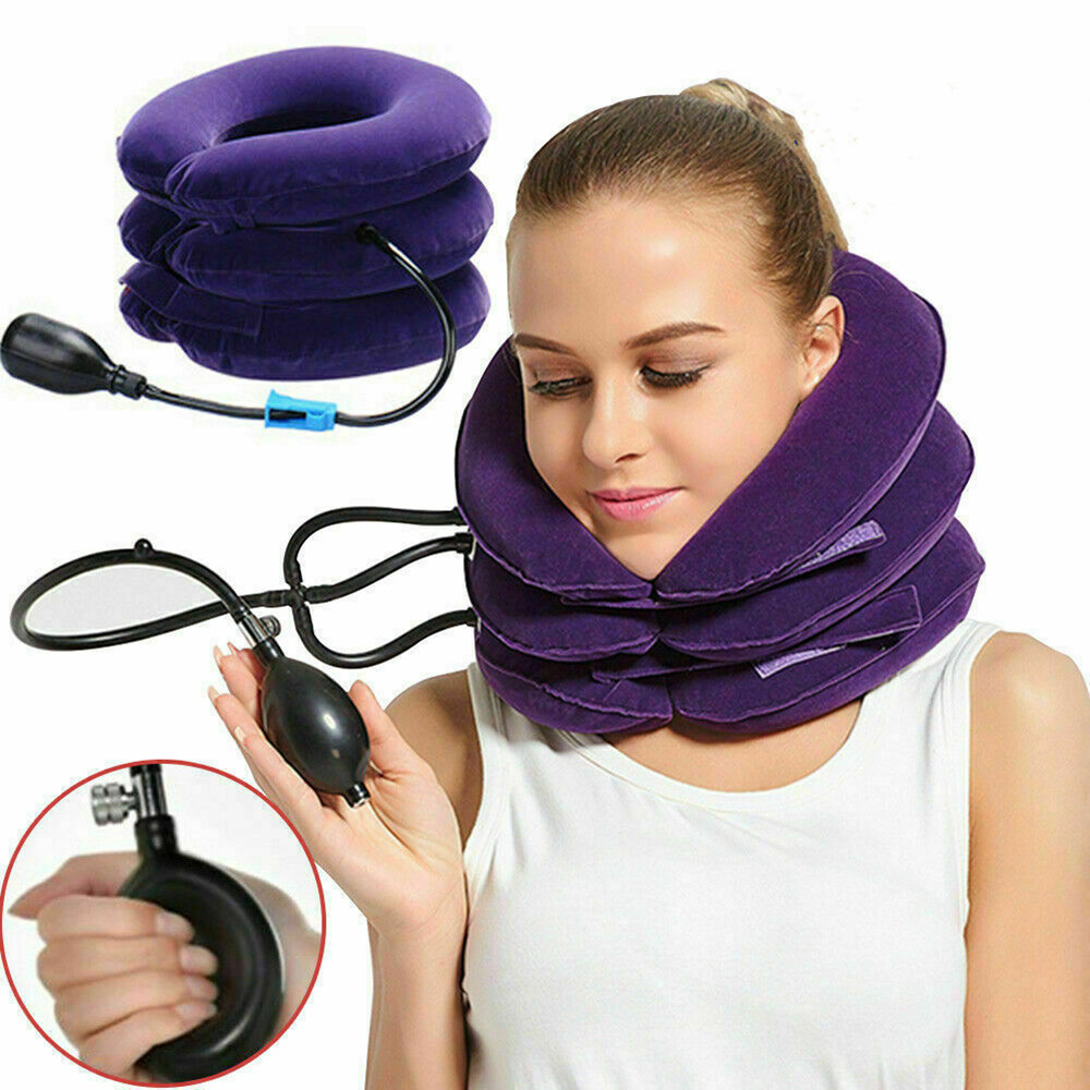 Inflatable Air Neck Traction Apparatus Device Soft Neck Cervical Collar Pillow Pain Stress Pain Relief Tractor Neck Stretcher
