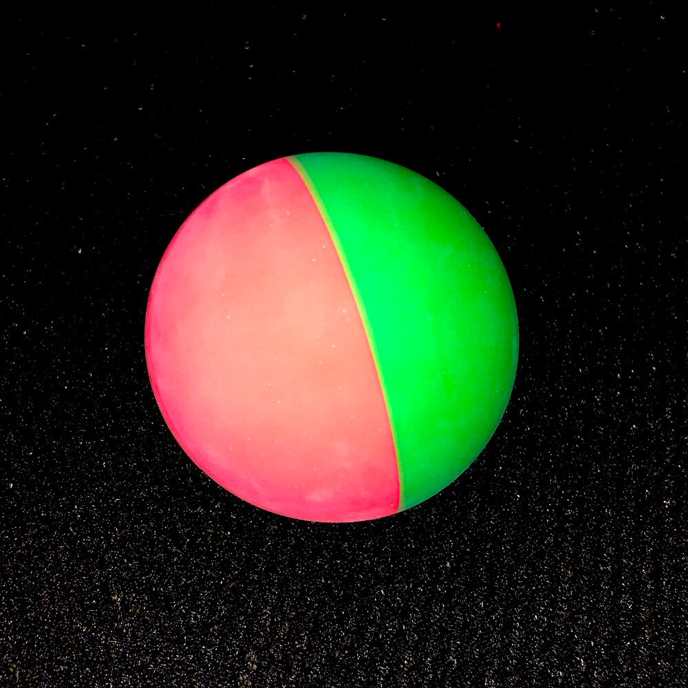 1 stk. 6cm bi-farve racquetball squash lav hastighed gummi hul bold træning konkurrence høj elasticitet tilfældig farve