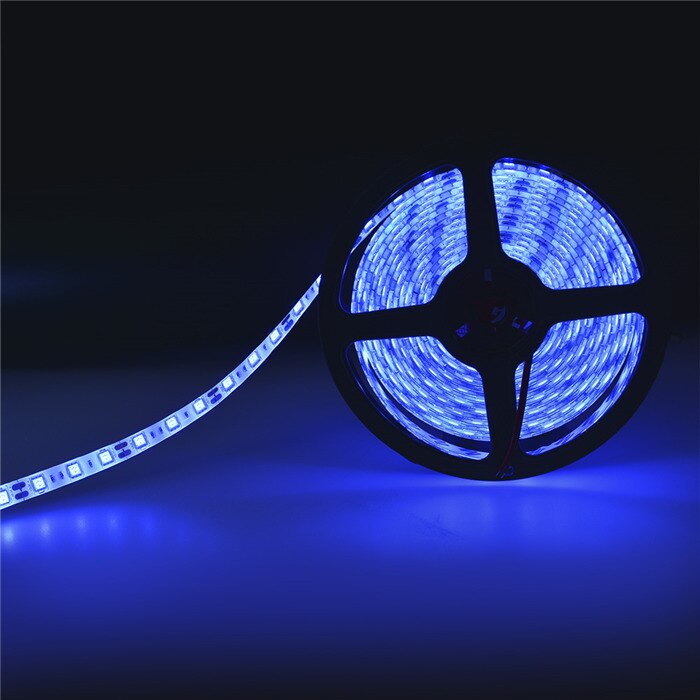 DC 12V 5M Waterproof LED Strip SMD5050 5050 RGB 60LEDs/M Flexible Light 5050 LED Strip RGB White/Warm White/Pink/Blue/Green/Red: Blue
