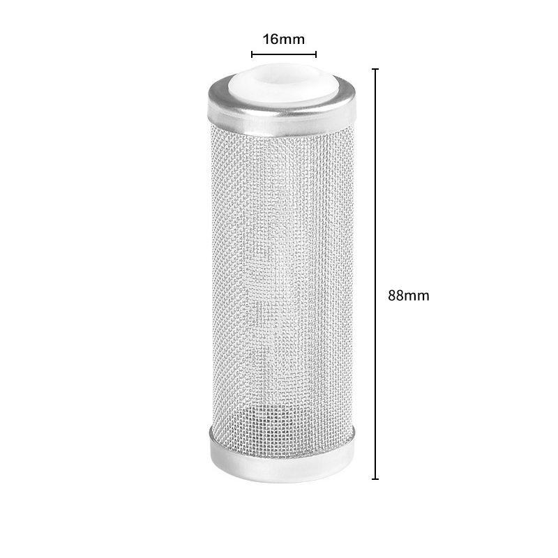 Aquarium Zufluss Einlass Filter Edelstahl Korb Mesh Net Filter Schutz Aquarium Filter Zubehör Intake Sieb Pre-Filter Abdeckung: Silber