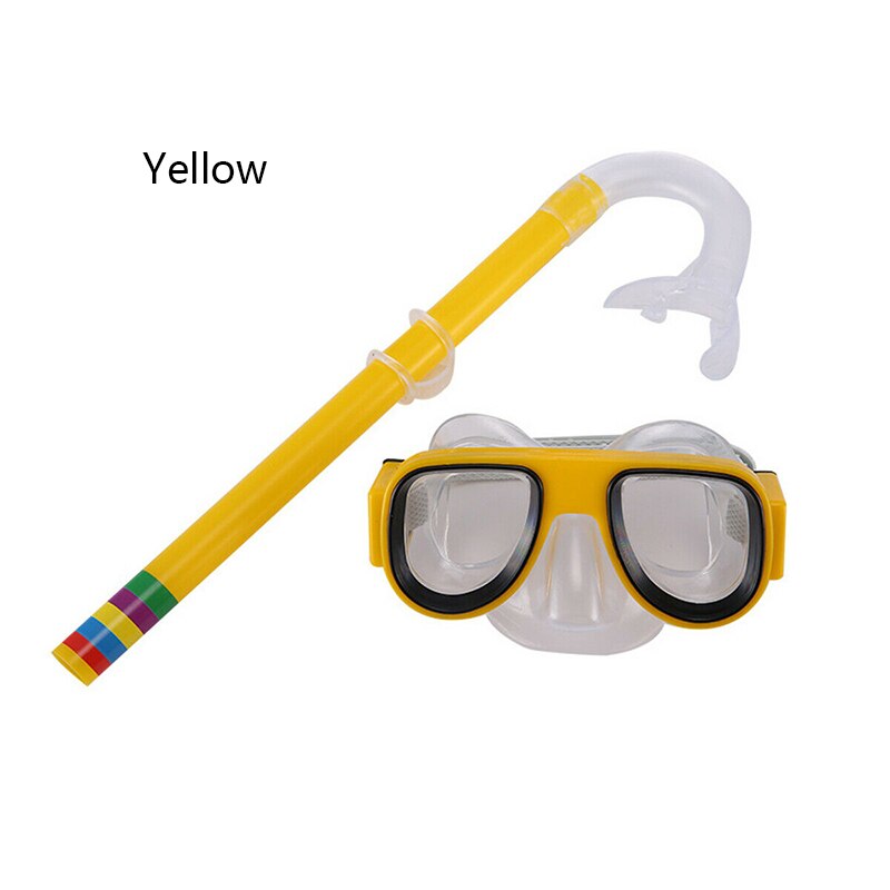 Kinderen Veilig Snorkelen Duikbril + Snorkel Set Pvc 5 Kleuren Scuba Zwemmen Set Water Sport Voor Kid 3-8 Jaar Oud: YELLOW