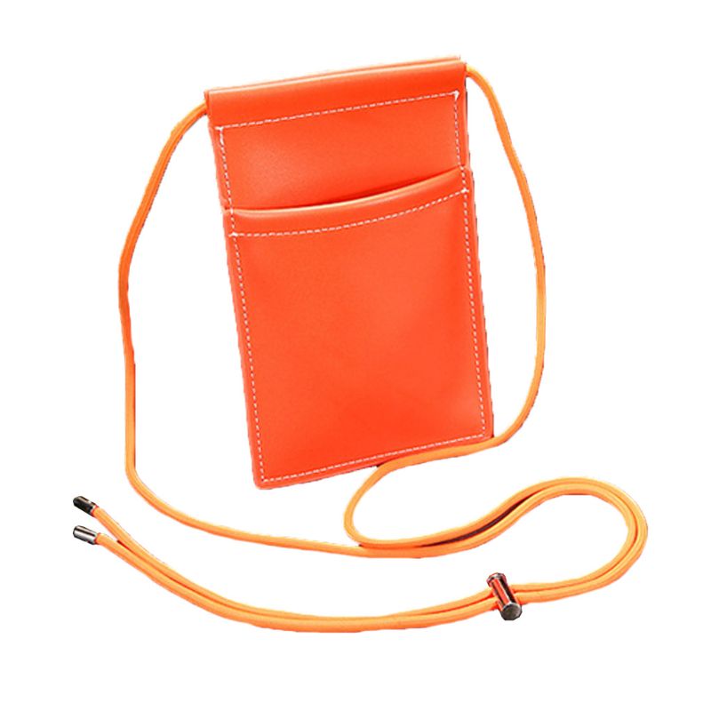 Hair Stylist Pocket Hairdressing PU Leather Pouch Scissors Bag Adjustable Strap: orange