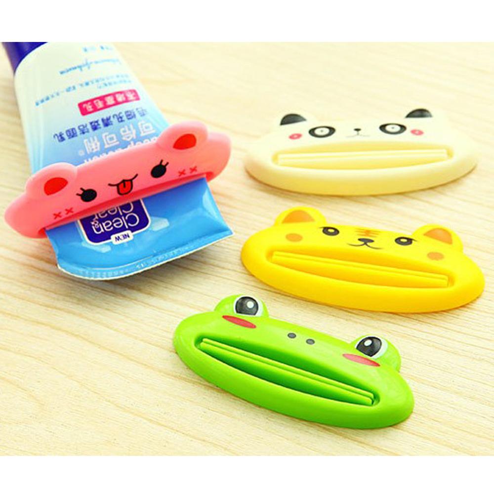 3pcs Toothpaste Squeezer Cartoon Animal Shaped Tube Squeezer Clip for Toothpaste Facial Cleanser Dispenser Bathroom Accessories