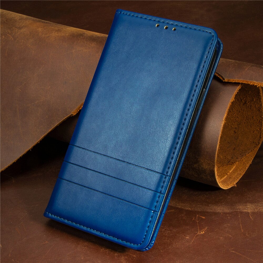 For Huawei Y9 case cover Flip Magnetic Closure Book cover For Huawei Y9 Y92018 case 5.93" Fundas Coque phones Pouch: Dark Blue