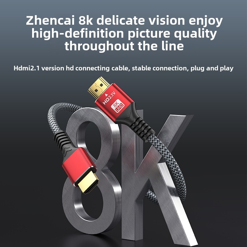 8K HDMI-Compatible 2.1 Cable High Speed 48Gbps Dynamic HDR 8K/60Hz 4K/120Hz UHD Ultra High Definition Video Cable for HDTV