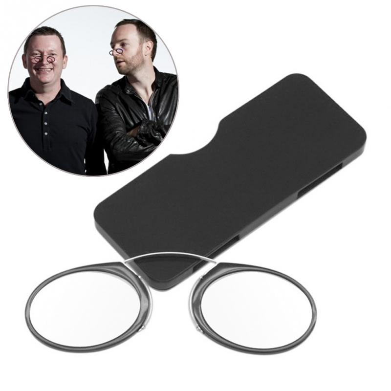 Pellizcar la nariz gafas de lectura de lujo gafas presbiopes para hombres con funda