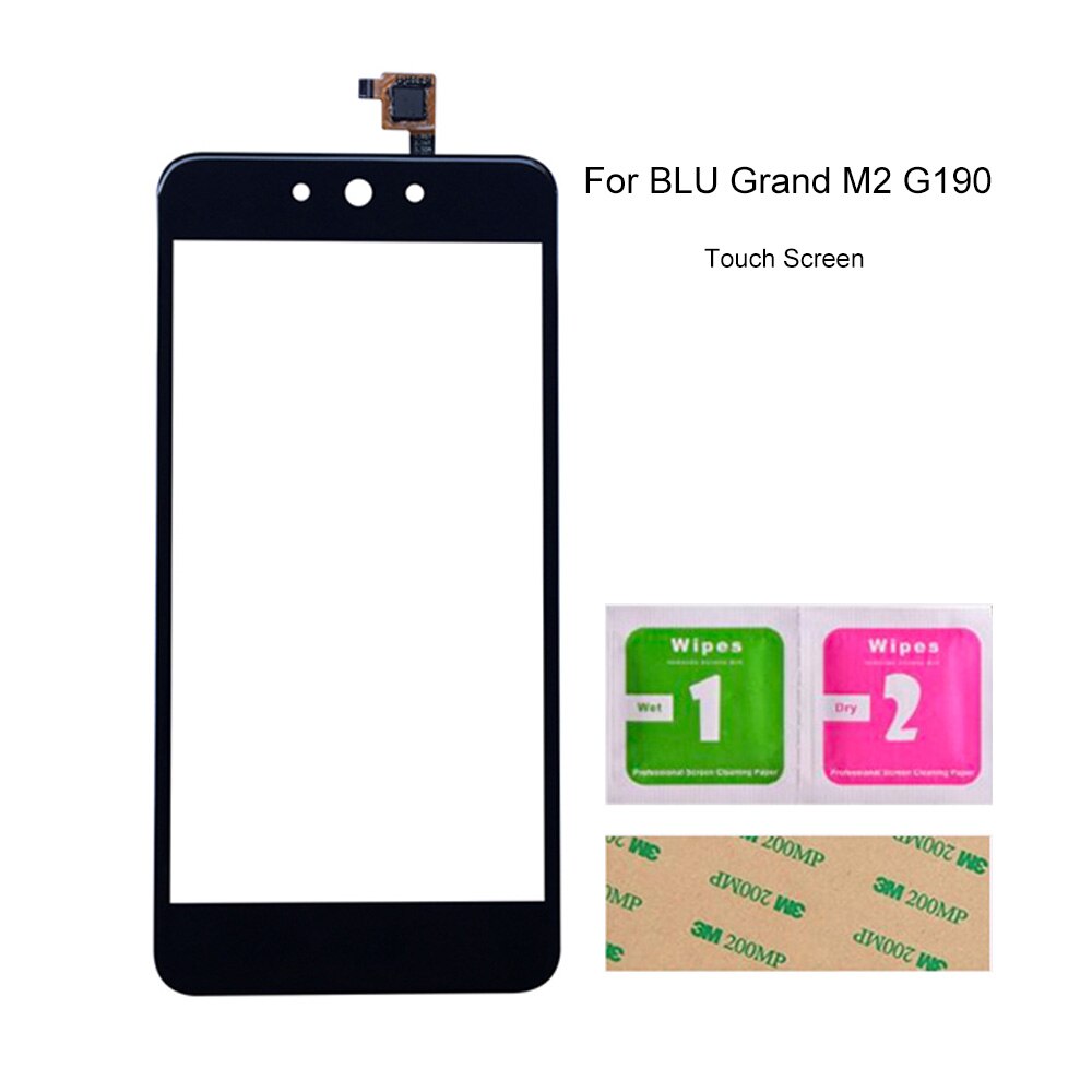 Sensor de Panel táctil para blugrand M2 G190, digitalizador de pantalla táctil, piezas de montaje de Panel de vidrio frontal
