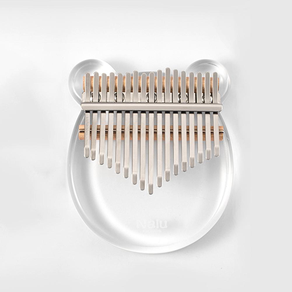 Kalimba duimpiano 21 toetsen/17 toetsen vingerpiano Draagbaar muziekinstrument voor beginners, muziekgeschenken voor muziekliefhebbers (beer, klein
