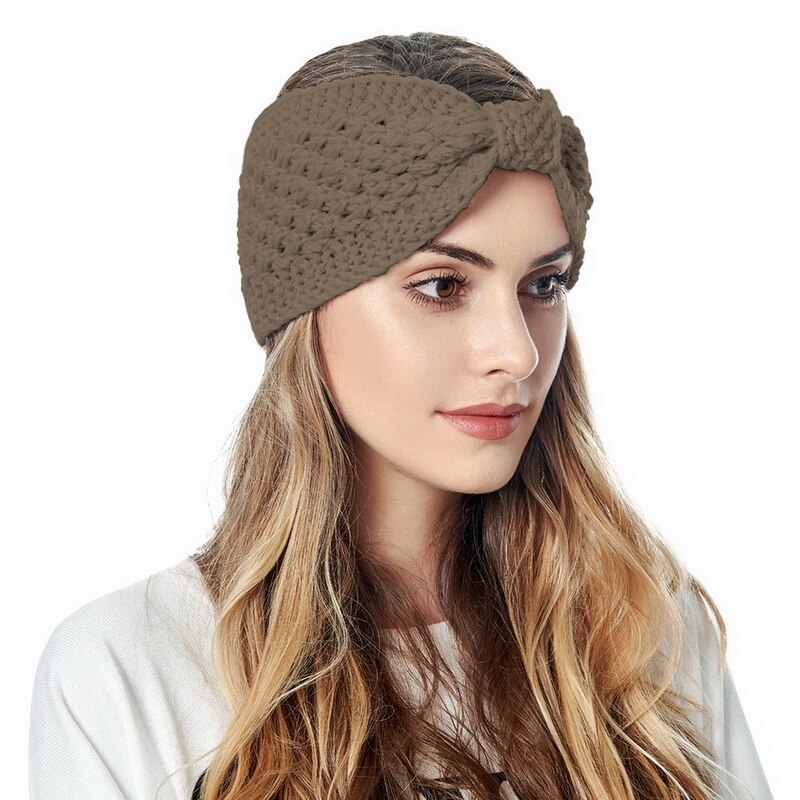 Neue Winter Gestrickte Elastische Stirnbänder Turban Für Frauen Mädchen Stricken Wolle Haarband Häkeln Bogen Breite Stirnbänder Haar Zubehör: 7