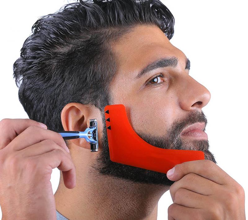 Men Beard Styling Comb Ruler Beard Modeling Template Beauty Barber Tools TSLM1