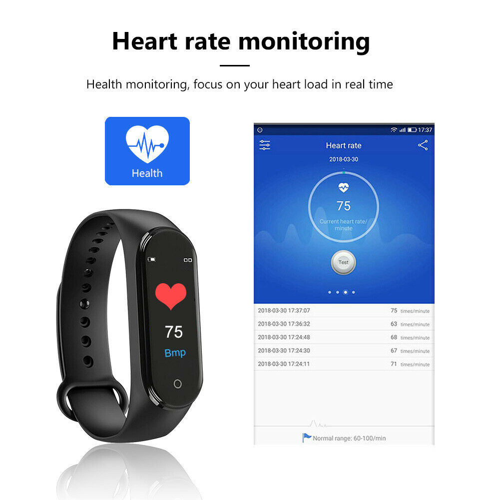 Sport Clever Armbinde Uhr Anruf Vibration Alarm Nachricht drücken Blutdruck Monitor Fitness Tracker Tragbare Digitale Armbanduhr