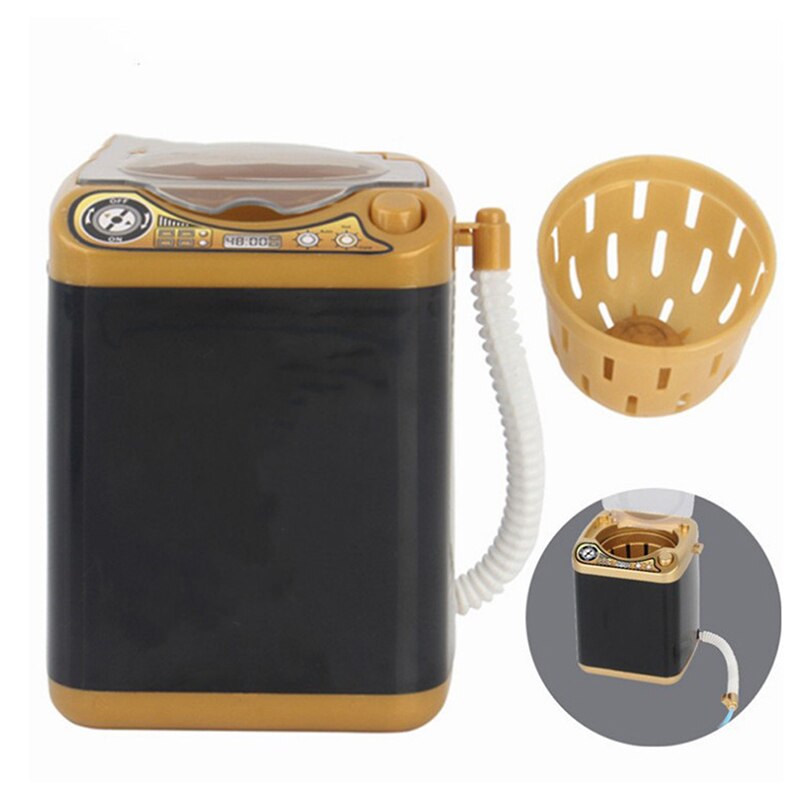 1Pcs Mini Electric Washing Machine Makeup Brushes Cleaning Dryer Eyelash Make-up Tool: black