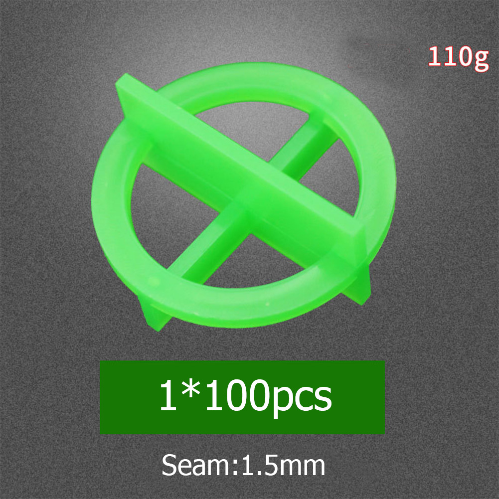 100Pcs Tegel Uitlijning Cross Verwijderbare Tegel Leveling Plastic Tegel Slit Locator Floor Leggen Leveling Systeem Base Cap Spacer: 1.5mm