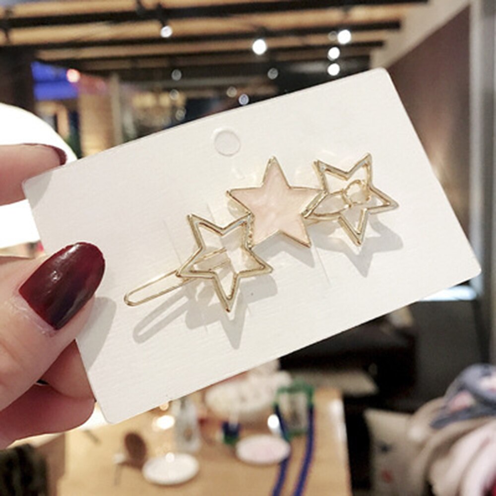 Horquilla de estrella dorada con Clip para el pelo, pasador, tocado con horquillas, accesorios, Accesorios para peinados de belleza para niña, 1 ud.: 01