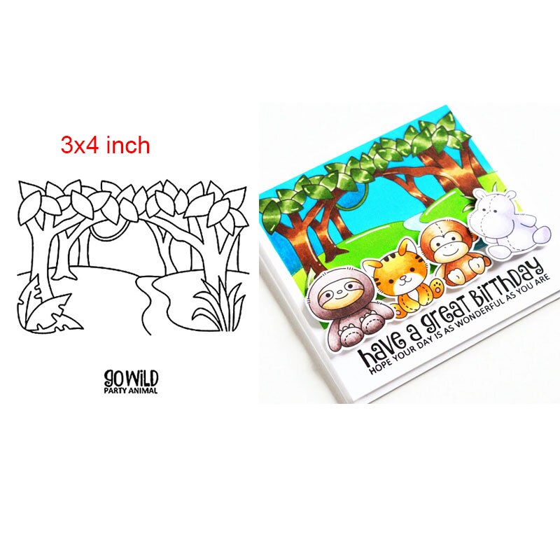 Mini dieren zinnen kabouters eten transparante stempels transparante stempels voor doe-het-zelf scrapbooking papier kaart: Ww0752 een 1