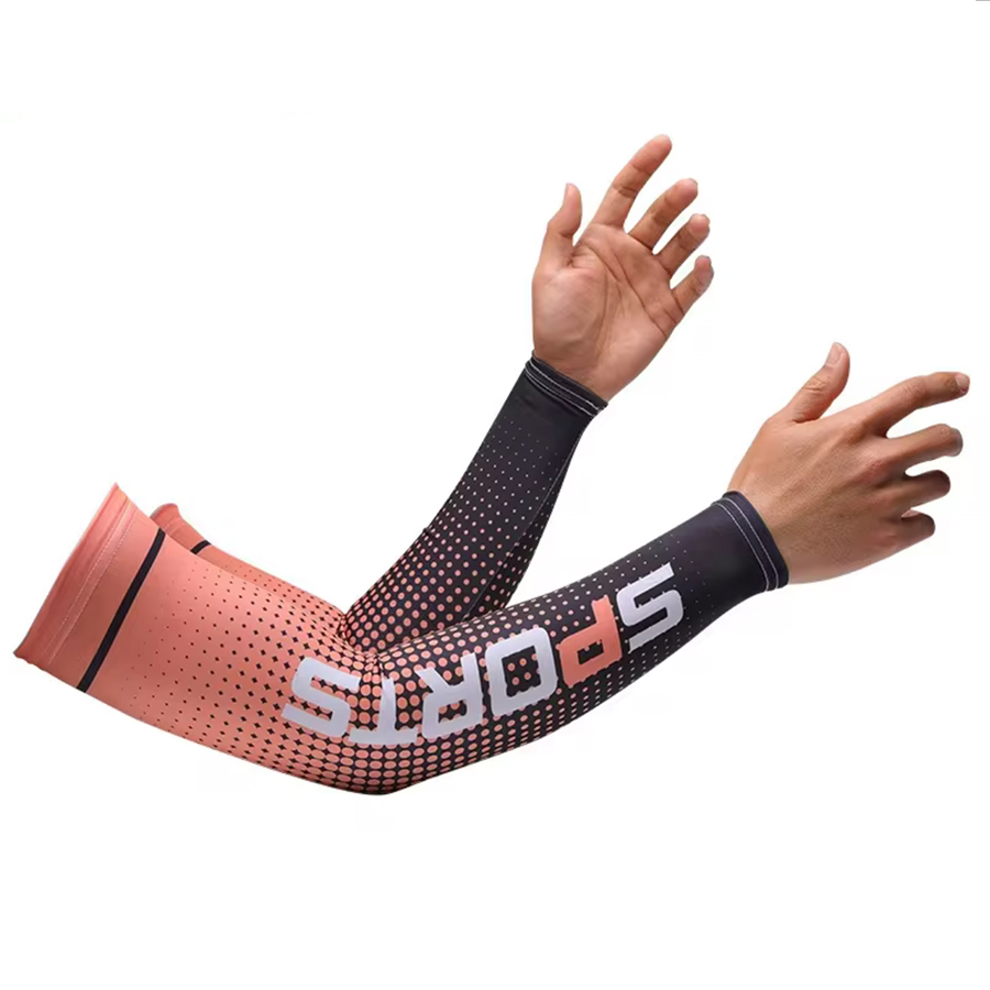 Sommer Sonnencreme Eis Seide Hülse UV Sonnenschutz Kühlung Anti-Slip Arm Ärmel Männer Frauen Outdoor Sport Radfahren: Rosa