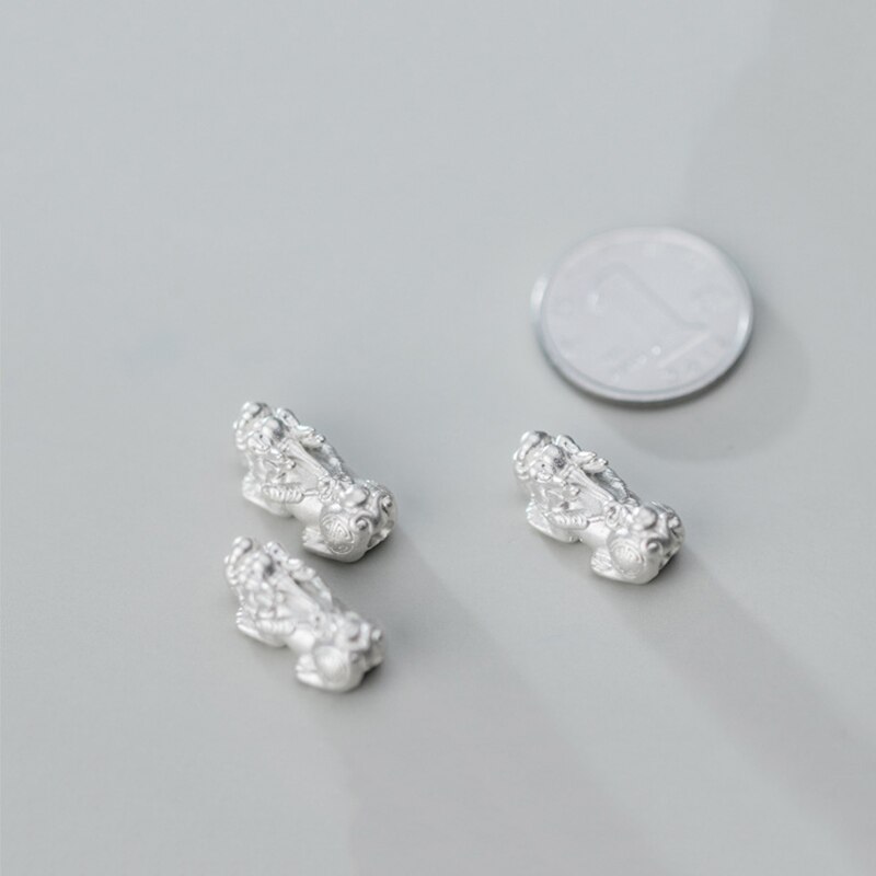 MEETSOFT modisch 999 Sterling Silber Pixiu mythisches Ebene Tiere Raum Perle Reize handgefertigt Von DIY Schmuck Zubehör