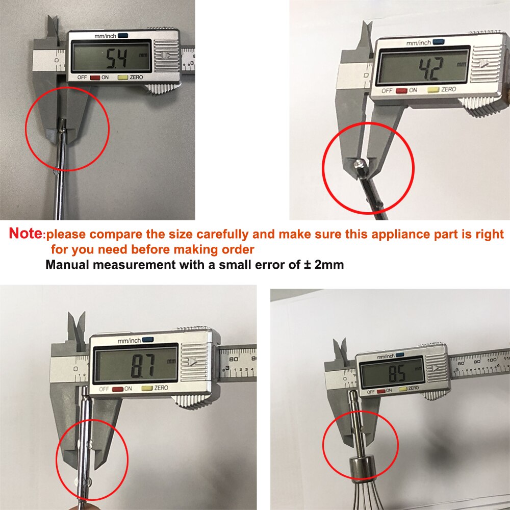 Electric Egg Mixer Parts Blender Parts, Dough Hooks and Balloon Whisk Suit for Electric Eggbeater Accessories Mixer Parts