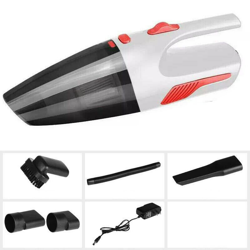 Car Vacuum Cleaner Wet Dry Handheld 12V 120W Cigarette Lighter Car Cleaning Accessories For RV Camper Van Motorhome SUV Trailer: white