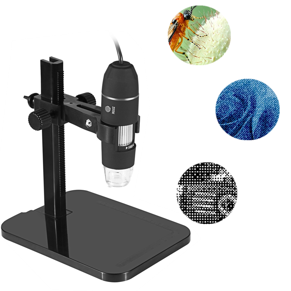 2 m 1000x elektronische microscoop 8 led usb digitale microscoop endoscoop zoom camera vergrootglas met liftstandaard