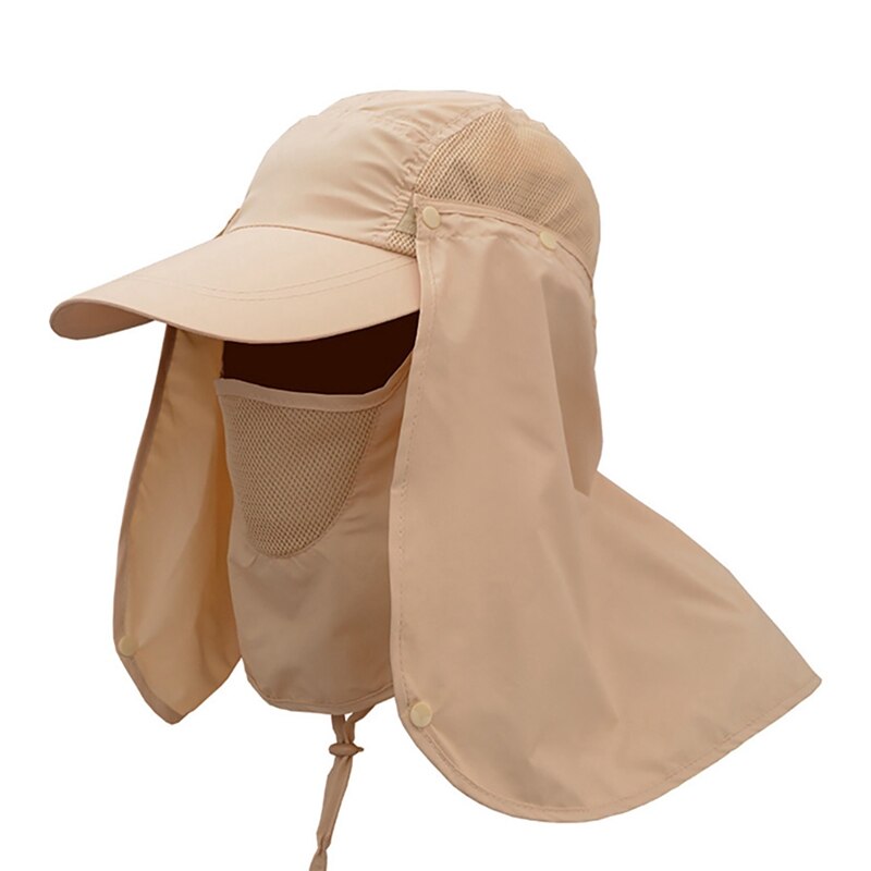 verano protector Chapeu Feminino cuello cubierta oreja solapa UV protección hombres mujeres sombreros de sol.: QJ0530K