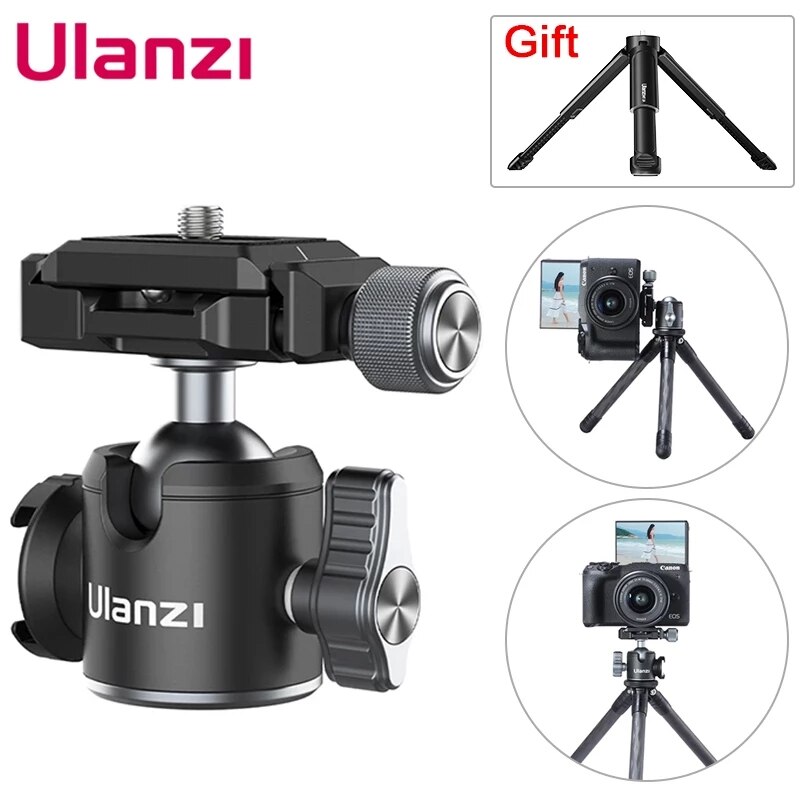 Ulanzi U-80L U-80 Arca bazofia Ballhead rótula de bola de trípode para DSLR SLR cámara con 10KG de Playload Arca Placa de liberación rápida