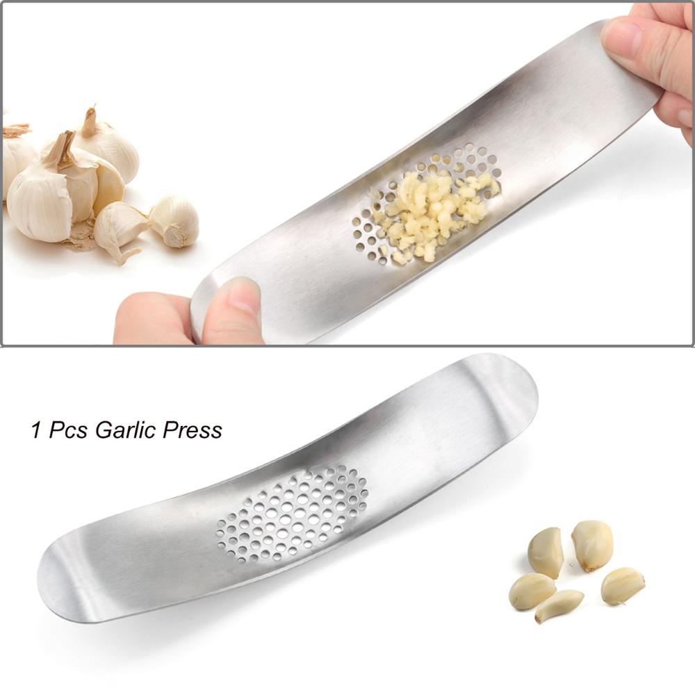 Multifunctional Stainless Steel Ginger Garlic Press Grinding Grater Planer Slicer Mini Cutter Kitchen Cooking Gadgets Tool: 03 1pcs