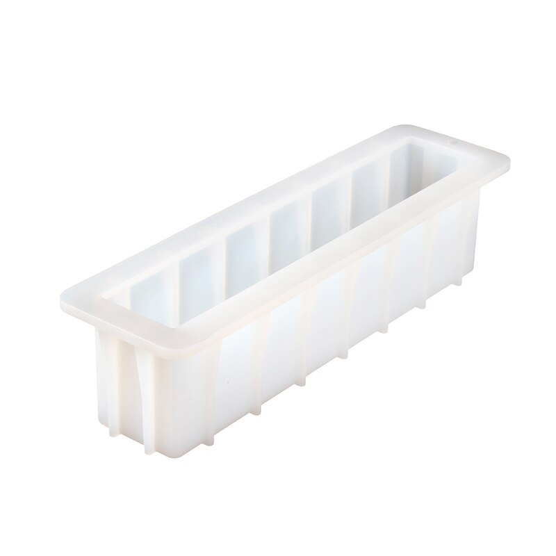 Nicole Zeep Siliconen Mal 12 &#39;&#39;Wit Rechthoekige Handgemaakte Swirl Soaps Maken Tool Mould