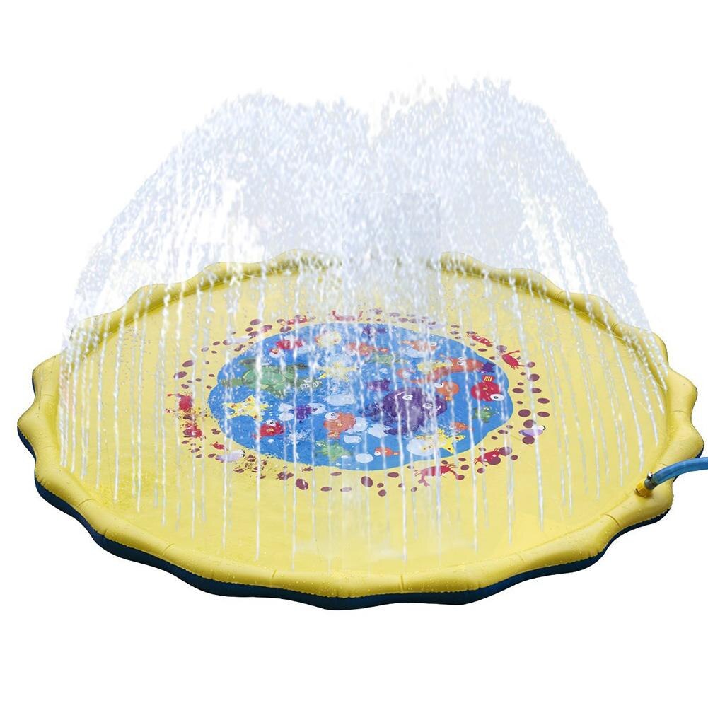 Baby Summer Outdoor Water Spray Mat Sprinkle and Splash Play Mat 67 in-Diameter Sprinkle Beach Fun Water Mat Toy for Children