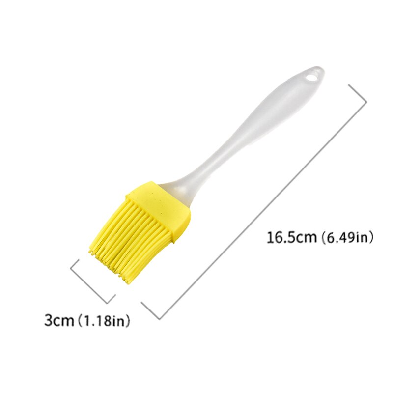 Silicone Grill Brush Bread Baking Tools Pastry Oil Cooking Smear BBQ Accessories Camping Baking Pan Oil Brush Kitchen Gadgets: Small Yellow