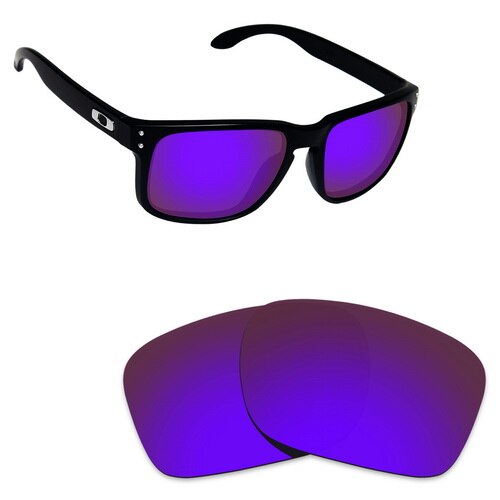 ToughAsNails Polarized Replacement Lenses for Oakley Holbrook Mix Frame - Varieties: Purple Mirrored