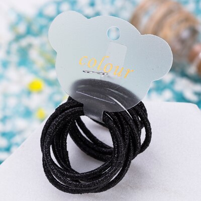 50 Pcs Kinderen Snoep Kleur Haar Touw Elastische Chouchou Haarbanden Mini Haar Ringen Rubber Band Voor Meisjes Prinses Haar accessoires: Bruin