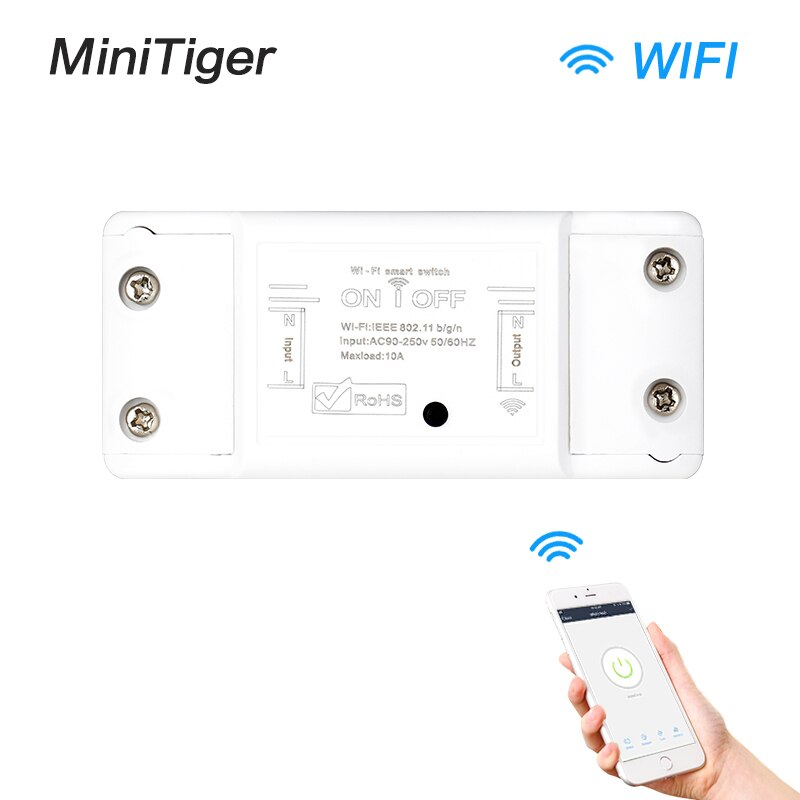 Smart Home Tuya WiFi Smart Light Switch Universal Breaker Timer Smart Life APP Wireless Remote Control with Alexa Google Home: Default Title