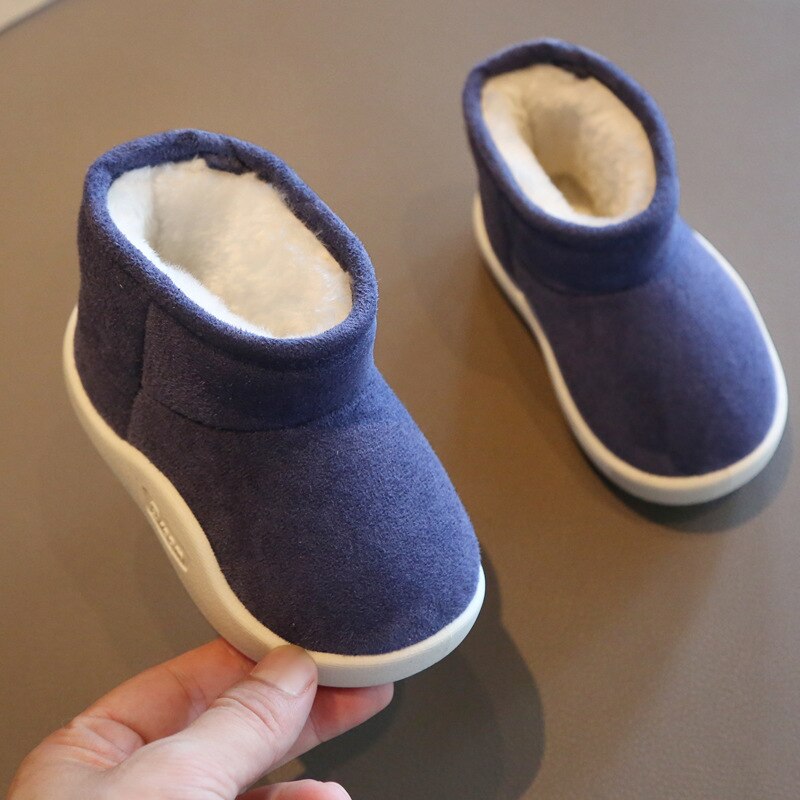 Kushyshoo Kinderen Katoenen Schoenen Winter Baby Fleece Peuter Schoenen Jongens Snowboots Kinderen Warme Schoenen Kids Laarzen Meisjes: Blauw / 16