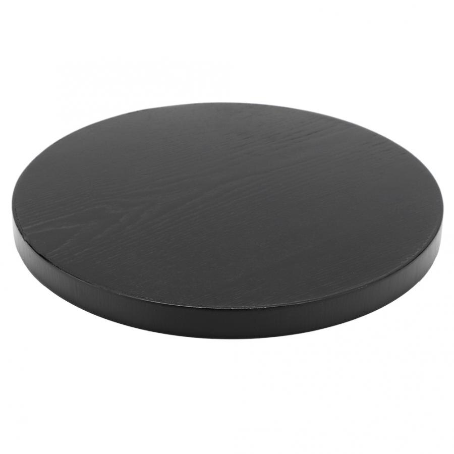 Black Anti-slip Wooden Tray Round Tea Tray Serving Tray Home Kitchen Shop Office Bar Tea Tray Food Cake Container