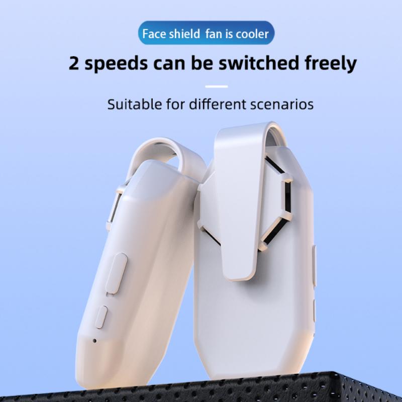 Summer Personal Wearable Air Face Mask Fan USB Rechargeable Mini Portable Reusable Clip-On Electric Fans Air Conditioning