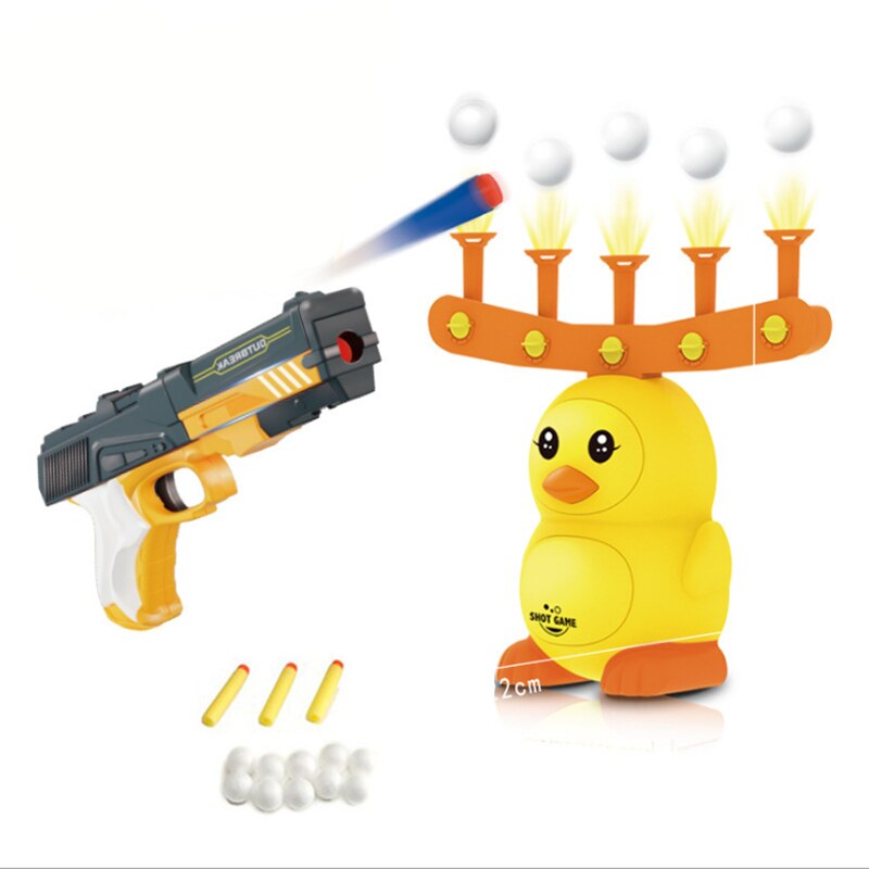 Shooting Games Kit DUCK Electric Floating Dart Target Practice Flying Ball Toys With Floating Ball Gun Toy for Adults Kids: Toy gun B